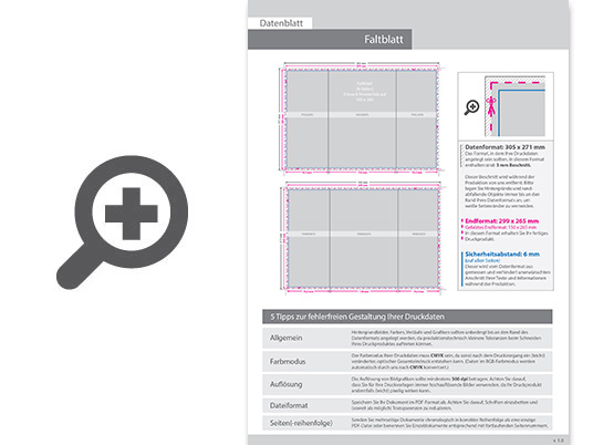 Product Bild hochglanz-uv-lack_faltblatt__gefalzt_auf_15_0_cm_x_26_5_cm__vertikaler_2-bruch_fensterfalz__6-seitig
